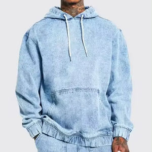 Sudadera con capucha de gran tamaño para hombre Parejas Terry Heavyweight Hoodies Pullover Vintage Acid Wash Hoodie Sudaderas Streetwear - Product Image 1
