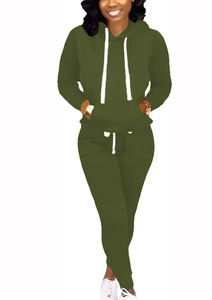 2025 nueva llegada chándal estampado para mujer transpirable 100% algodón de talla grande ropa de calle para adultos Color liso - Product Image 5