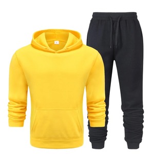 Custom High Quality Eco-Friendly Winter Cotton/Nylon Tracksuit Unisex Hoodie Jogger Set Oversized Pullover Fleece Drawstring - Product Image 6