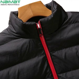 Chaqueta Acolchada con Capucha para Hombre, Talla Grande, Transpirable, Cuello Alto, Impermeable, Resistente al Viento, Ecológica, Personalizada con Letras - Product Image 3