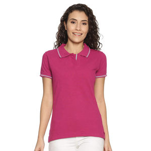 Diseño Simple 2025 para mujer Slim Fit para Polo Golf Shirt 100% algodón poliéster transpirable tejido sólido patrón estilo Casual - Product Image 5