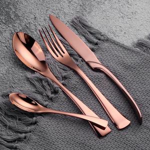 Couverts de mariage en acier inoxydable de luxe Offre Spéciale en cuivre PVD avec service poli miroir ensemble cuillère et fourchette sûr et sain - Product Image 6