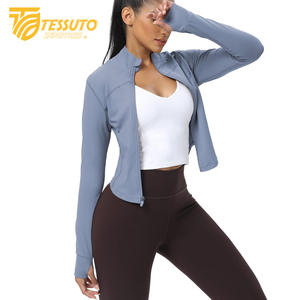 Sudadera con capucha ligera de manga larga UPF 50 + para mujer, transpirable, con cremallera completa, entrenamiento de invierno, protección solar con cuello levantado - Product Image 1