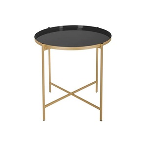 Top Quality 2025 Modern Design Furniture <b>Side</b> <b>Table</b> Black Color Eco Friendly <b>Round</b> Shape Coffee <b>Table</b> for Bed Room Decoration - Product Image 3