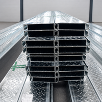 Plancher en acier galvanisé non bétonné, structure composite pour projet de plateforme de deuxième étage d'un centre logistique