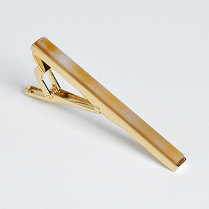 [Tinh Vu Collection] Pince à cravate de luxe pour homme plaquée or 18 carats - Pierre précieuse en agate jaune facettée Fengshui (KCVDAVAG003) - Vietnam - Product Image 4