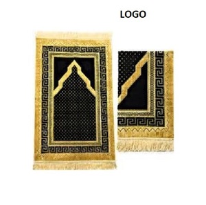 Alfombra de oración musulmana de Color marrón para sala de estar de interior del hogar OEM al por mayor, alfombra de oración de terciopelo islámico, alfombra de oración para niños - Product Image 3