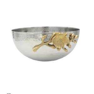 Bol de service de nourriture et de dessert de haute qualité bol de service en métal enduit de poudre bleue décorative servant la fête de mariage - Product Image 6