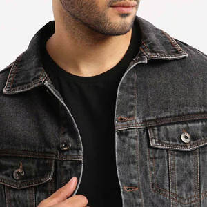 Veste en jean pour hommes fabriquée à Sialkot livraison rapide emballage personnalisé vente en gros prix veste en jean hip hop vintage vieilli - Product Image 6