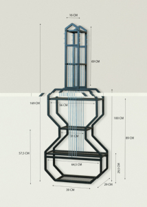 Guitar shaped bookshelf Decorative <b>metal</b> <b>shelf</b> Creative display rack <b>Metal</b> plant stand Unique storage <b>shelf</b> Floor standing - Product Image 6