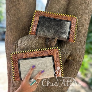 กระเป๋าสตางค์แบบหนีบหนังวัวขนสัตว์มีสไตล์สไตล์กระเป๋าสตางค์ดีไซน์ใหม่ใช้ได้หลายรูปแบบ - Product Image 1