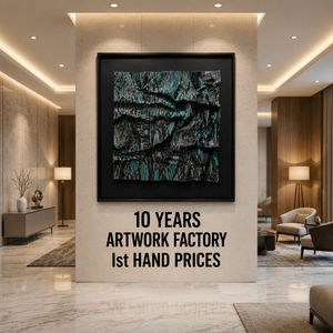 Green Gold Black Fabric Wall Art Large Textured Painting Abstract Artwork <b>for</b> Hotel Interior Decoration Home Decorative Arts - Product Image 1