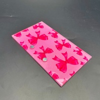 Высококачественные акриловые магнитные палетки для наращивания ресниц Love Pink Bow Lash Tiles с индивидуальной этикеткой