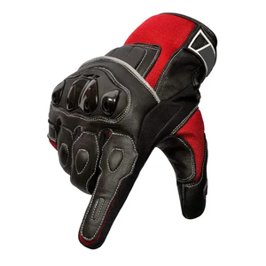 Gants de course de moto au prix de gros Protection en fibre de carbone Paume antidérapante Cuir de chèvre véritable - Product Image 6