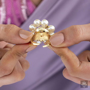 แหวนไข่มุกมหาสมุทร Prao (ปรับขนาดได้) - Product Image 4