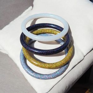 JOYERÍA DE MODA PULSERAS Y BRAZALETES DE MODA Brazalete de moda grande de moda Brazalete exagerado grande Resina acrílica de varios colores - Product Image 5