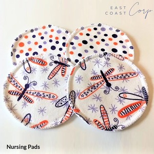 Liquidation 2 paires de coussinets d'allaitement en tissu-Libellules et points - Product Image 1