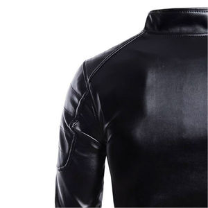 Ropa de hombre chaqueta de moda de cuero de manga larga producto de Venta caliente chaquetas de cuero delgadas de invierno de los hombres - Product Image 5