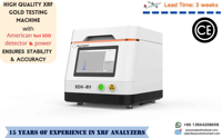 Máquina de Prueba de Oro XRF de Sobremesa de Diseño Compacto y Configuración Ultra, EDX-B9, Probador de Oro para Joyerías y Salas de Exhibición, Rápido, SDD Aurispec