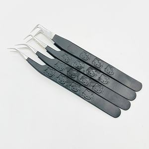 Pince à épiler de qualité supérieure, en acier inoxydable noir mat, pointe fine, pince à épiler pour extensions de cils, pince à épiler pointue en vison, pince à épiler durable - Product Image 4