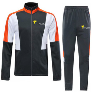 Autumn and Winter <b>Men's</b> Casual Sportswear Gym Set Long Sleeve Sports Track Suit with Fashion Coat Including <b>Trousers</b> Plus Size - Product Image 1