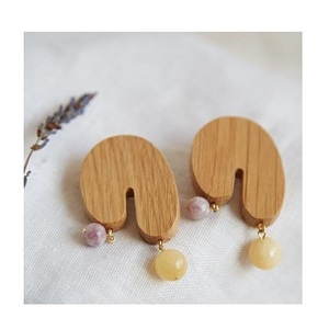 Pendientes Vintage de madera de nuevo diseño SCI, pendientes de madera orgánicos tribales de embalaje personalizado, pendientes de madera Natural hechos a medida - Product Image 1