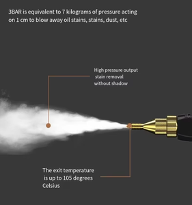 ポータブル高温スチームクリーナー,大型1.2L水タンクスケール付きカーインテリア,カーエンジン - Product Image 5