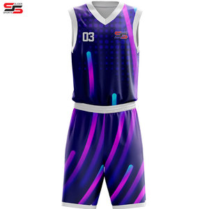 Seragam basket sublimasi kustom untuk liga dan turnamen sesuai pakaian olahraga kinerja tinggi