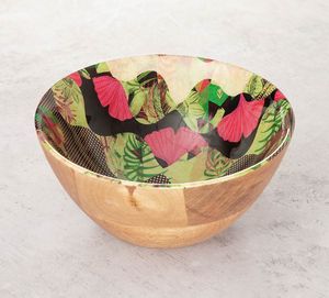 Bol de service en bois personnalisé de la meilleure qualité fait à la main pour servir des salades et des fruits dans les restaurants utilisés. - Product Image 2