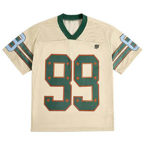 ผู้ผลิตเสื้ออเมริกันฟุตบอลจากปากีสถานสำหรับผู้ใหญ่-แขนสั้น ระบายอากาศได้ดี 100% โพลีเอสเตอร์ ปรับแต่งชื่อทีมได้ - Product Image 1