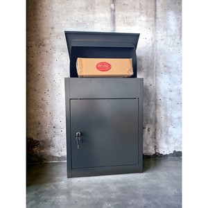 Cassetta Postale in Metallo Antracite Jet-Line Taglia L 55x35x45.5cm con Scomparto per Posta e Chiavi Organizzatore da Parete - Product Image 2