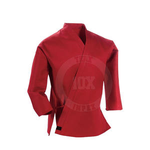Uniforme De Karate personalizado De secado rápido Kimono De Jiu Jitsu Uniforme De Karate liso Uniforme De Karate De Color rojo - Product Image 2