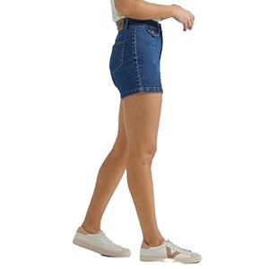 กางเกงขาสั้นผ้ายีนส์เอวสูงสำหรับผู้หญิงกางเกงขาสั้นผ้ายีนส์สำหรับผู้หญิงซักด้วยหิน - Product Image 2