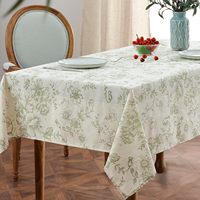 Nappe en lin professionnelle au design moderne - Nappe florale carrée pour table extérieure, idéale pour les buffets et les fêtes