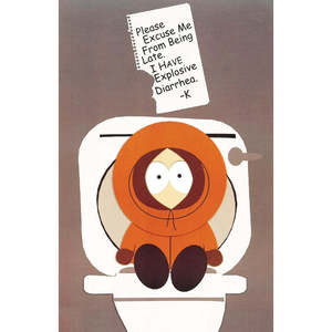 Tarjeta postal de papel de South Park con un llamativo diseño de naturaleza muerta - Product Image 1