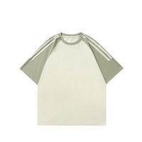 Nouveau style T-shirt unisexe épais, design uni, coupe classique, manches courtes, streetwear, T-shirt vierge de haute qualité en coton/bambou