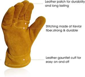 Firefighter <b>Gloves</b> ,Moisture Barrier,Heat & Flame Resistant Firefighting <b>Gloves</b> - Product Image 2