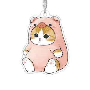 Porte-clés Anime acrylique chat confortable jouets divers modèles pour personnaliser les sacs et les cadeaux pour les fans d'anime - Product Image 2