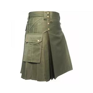 Custom Logo High Quality Washed Natural <b>Classic</b> Casual Solid Kilt <b>for</b> <b>Sale</b> Scottish Bagpiper Kilt New Design Cheap - Product Image 5