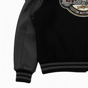 Vestes universitaires pour hommes entièrement personnalisées en chenille brodée, vente en gros, meilleure qualité, style streetwear, veste de baseball pour hommes - Product Image 5