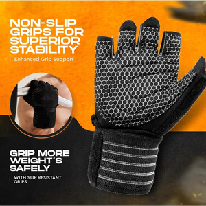 Fabricante de fábrica Precio de Venta caliente Hombres y mujeres Fitness Deporte Entrenamiento Guantes Levantamiento de pesas Guantes de gimnasio - Product Image 2