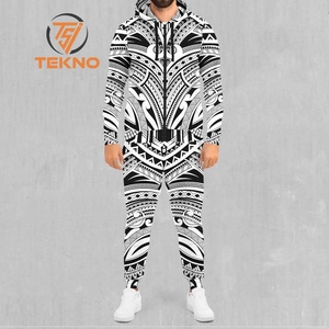 Survêtement à sublimation tendance pour homme avec tissu extensible doux et moderne pour les amateurs de style de vie actif. - Product Image 1