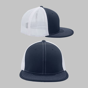 Vente en gros Personnalisez votre propre logo Casquettes de baseball 5 panneaux Gorras à couronne haute Casquettes à bouton supérieur en daim noir à bord incurvé en PVC - Product Image 2