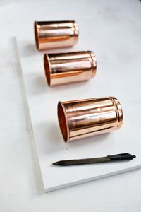 Modern Luxury Copper <b>Glass</b> with Round Shape Perfect for Restaurant and Hotel Tabletop Accessory - Product Image 6