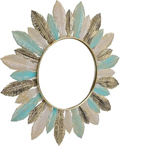 Espejo de pared de Metal dorado hecho a mano, personalizado, para oficina, dormitorio, sala de estar, puerta de entrada, decoración de pared - Product Image 5