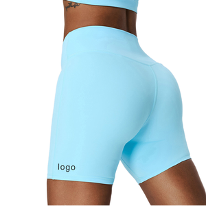 Shorts de yoga taille haute pour femmes 2026 – Vente en gros – Taille élastique, séchage rapide, respirant, extensible dans les quatre sens, Spandex/Nylon, couleur unie, pour la gym et le sport - Product Image 1
