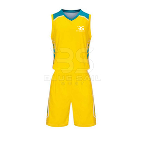 Uniformes de basket-ball personnalisés avec tissu polyester durable et technologie d'évacuation d'humidité Uniforme de basket-ball personnalisé - Product Image 1