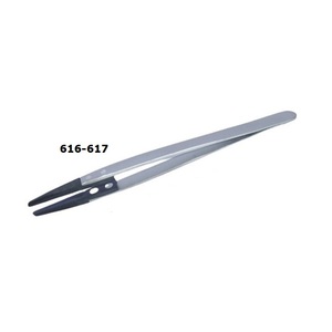 Pinzas de piedra/abalorios con punta blanda, punta roma, 160mm, para herramientas de joyería, pinzas con puntas negras, pinzas para hacer joyas - Product Image 1