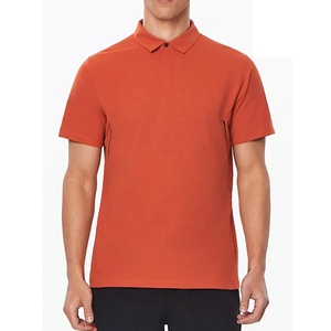 Stretch Fabric Muscle Fit <b>Athletic</b> T Shirts with Collar Custom Logo Print Quick Dry Performance Golf Apparel Low MOQ Sports Polo - Product Image 2