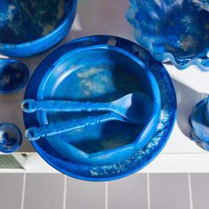 MINIMALIST Customized Hot Selling Round Shaped Resin Salad Serving Bowl for Wedding <b>Party</b> <b>Table</b> <b>Decoration</b> Resin Bowl - Product Image 3